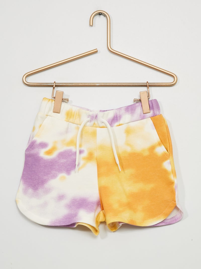 Short de felpa 'tie-dye' BLANCO - Kiabi