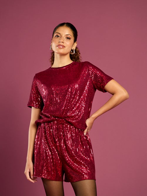 Short de fiesta con lentejuelas - Kiabi