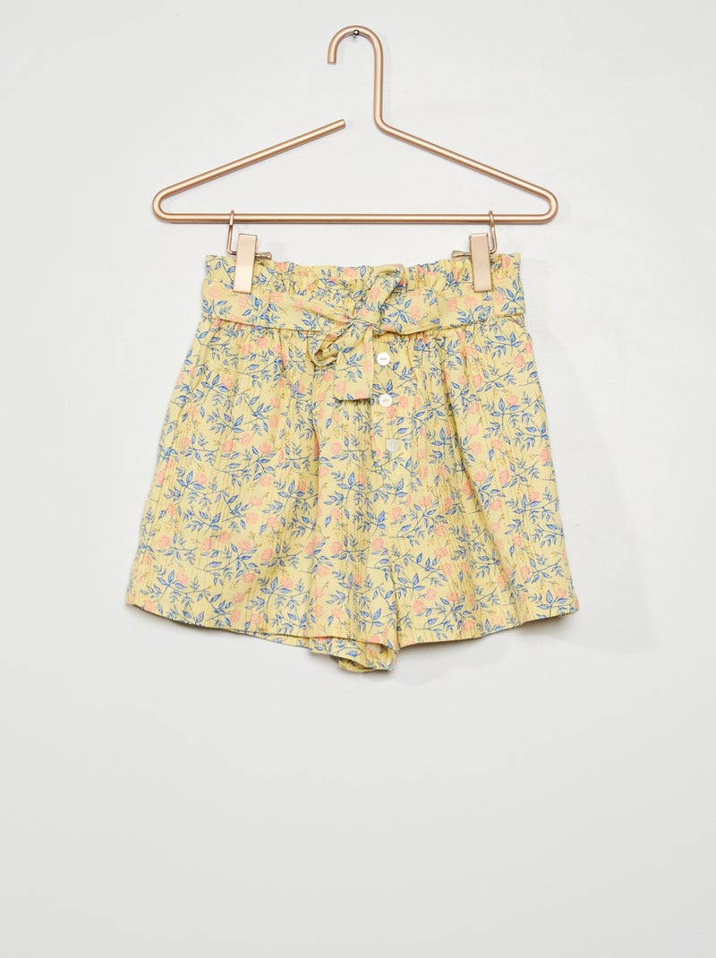 Short de flores AMARILLO - Kiabi