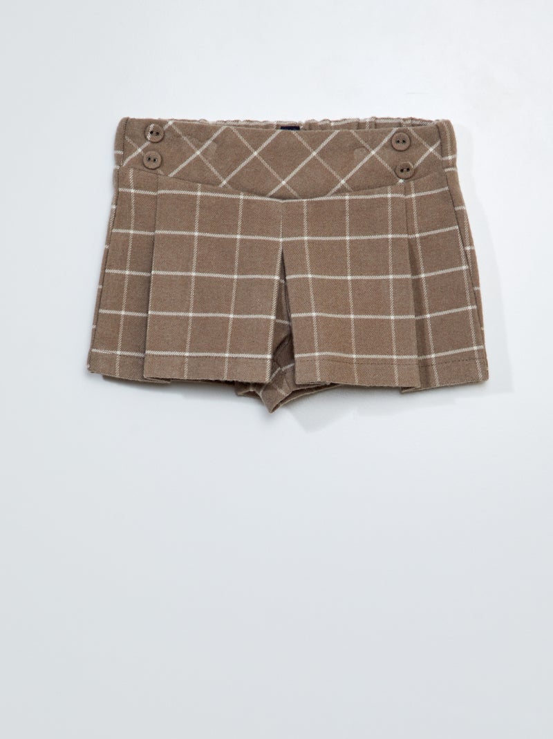 Short de franela MARRON - Kiabi