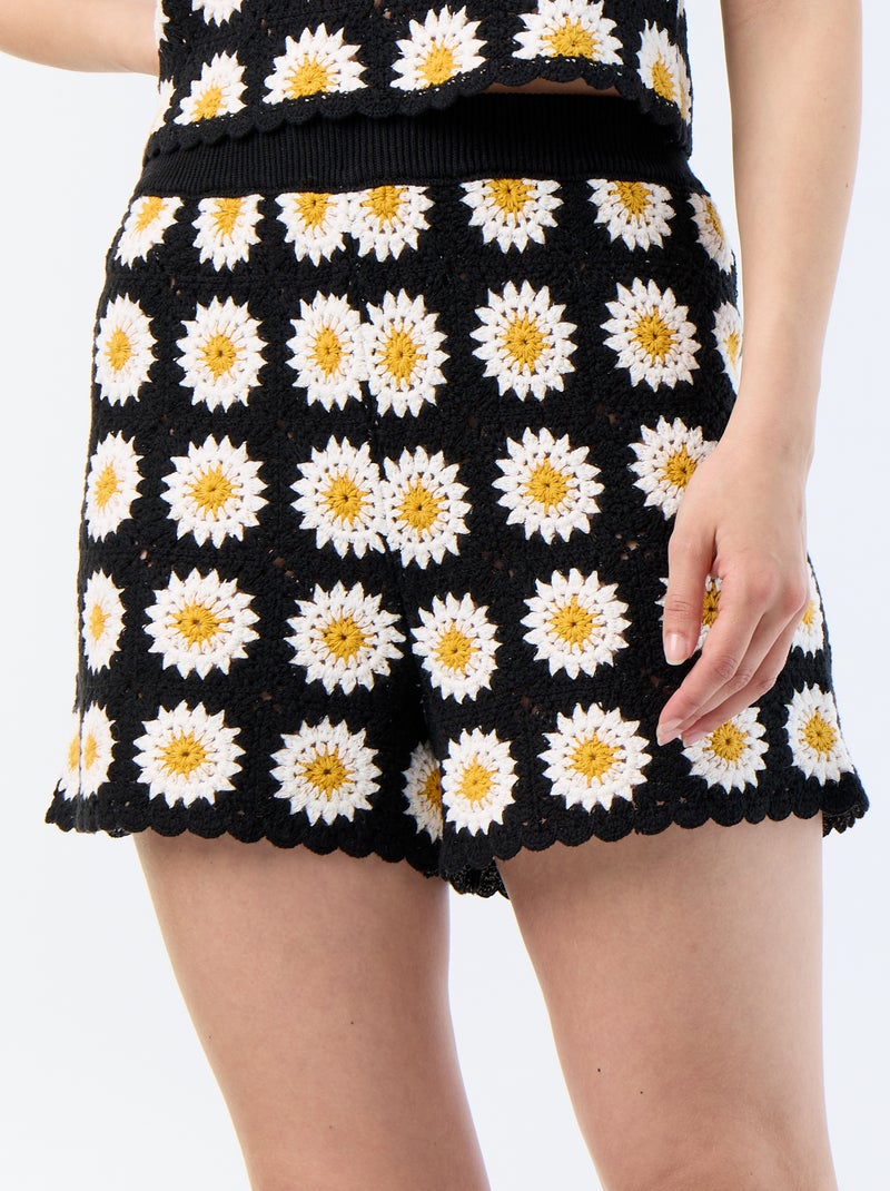 Short de ganchillo Negro - Kiabi
