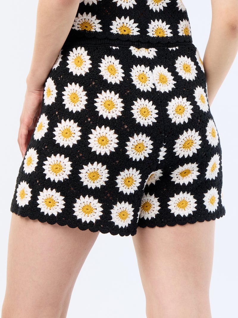 Short de ganchillo Negro - Kiabi
