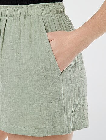 Short de gasa de algodón