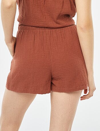 Short de gasa de algodón