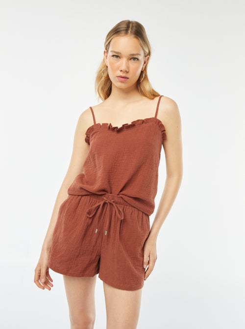 Short de gasa de algodón - Kiabi