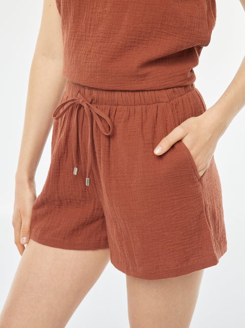 Short de gasa de algodón - Kiabi