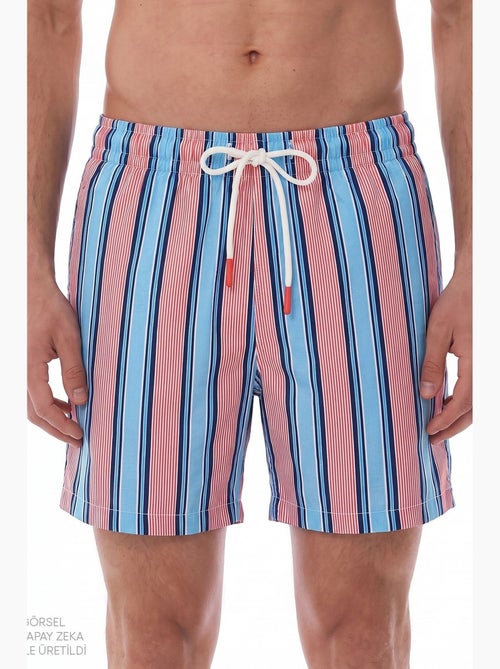 Short de hombre a rayas deep sea penti - Kiabi Short de hombre a rayas deep sea penti - Kiabi