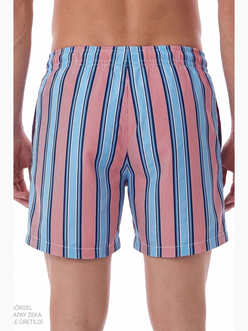 Short de hombre a rayas deep sea penti Azul Rosa Blanco - Kiabi