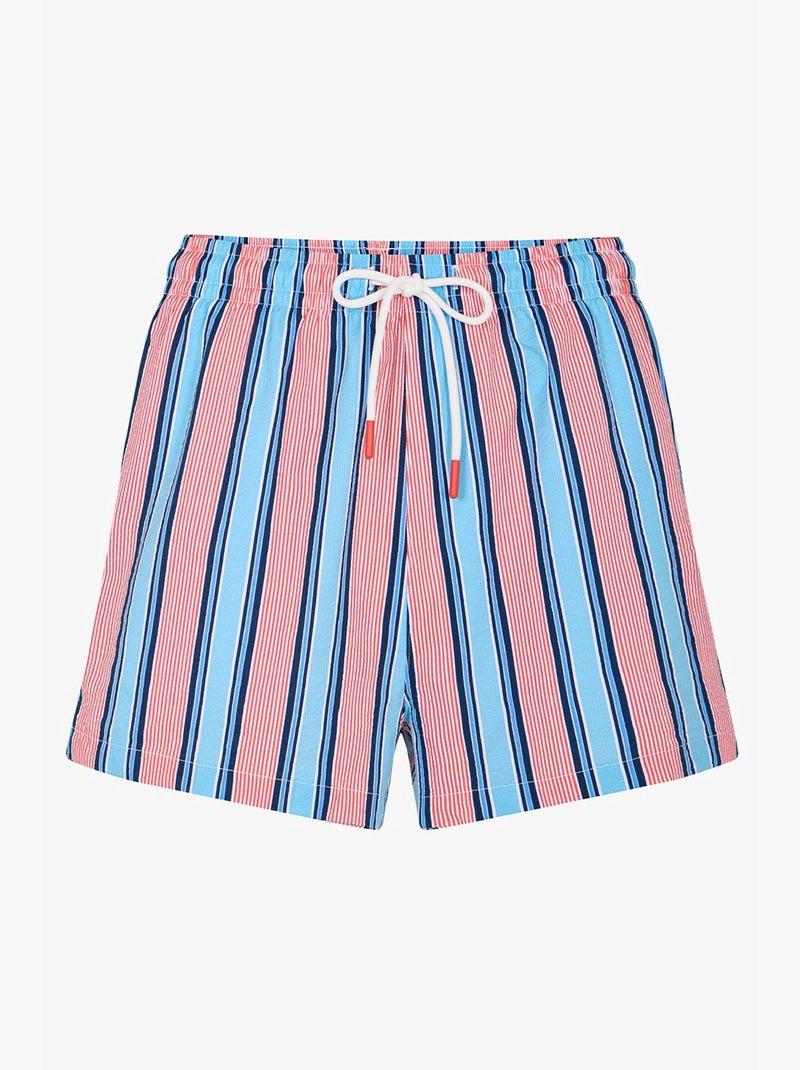Short de hombre a rayas deep sea penti Azul Rosa Blanco - Kiabi