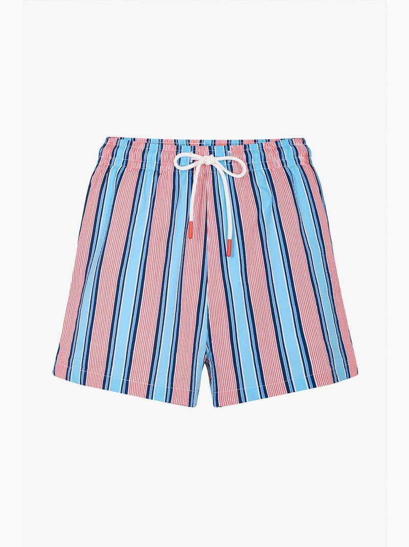 Short de hombre a rayas deep sea penti Azul Rosa Blanco - Kiabi
