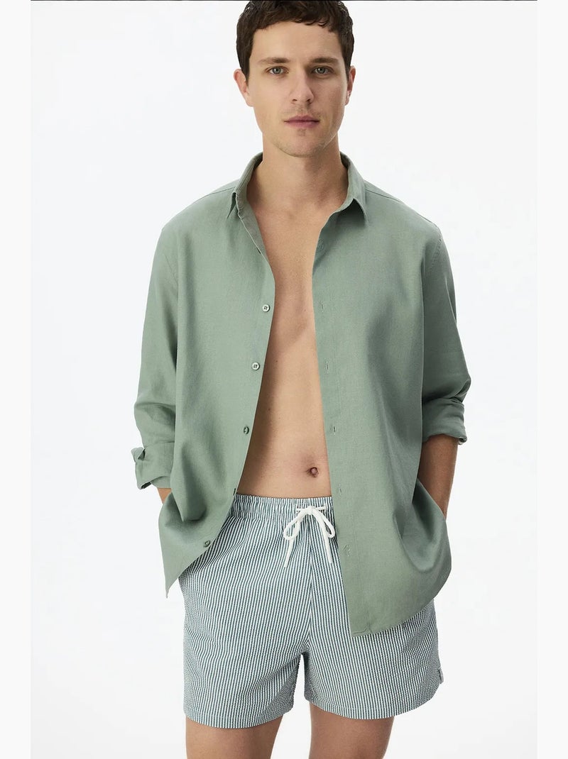 Short de hombre retro tissue penti Azul pastel - Kiabi