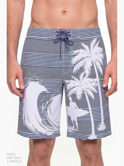 Short de hombre surf revival a rayas penti - Kiabi Short de hombre surf revival a rayas penti - Kiabi