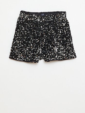 Short de lentejuelas liso