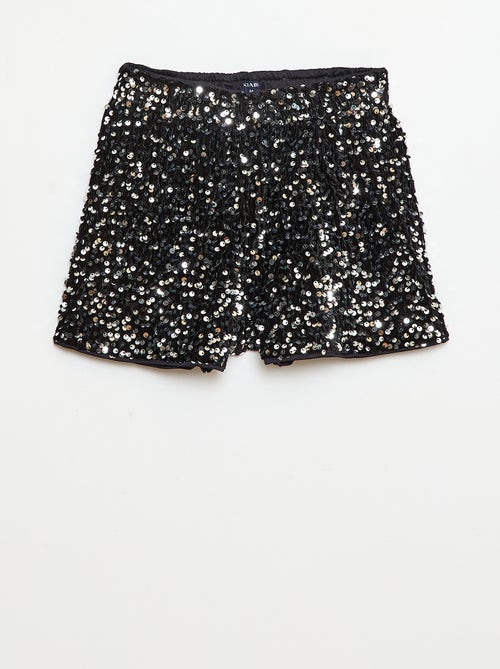 Short de lentejuelas liso - Kiabi