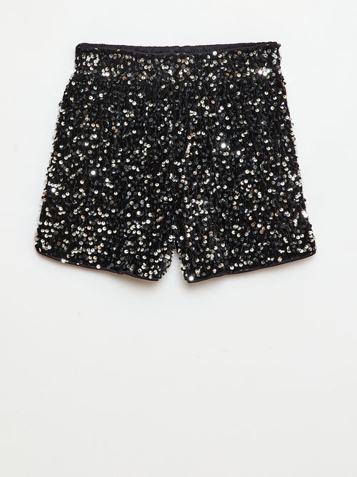 Short de lentejuelas liso - Kiabi