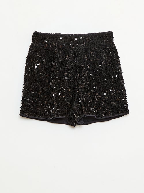Short de lentejuelas liso - Kiabi