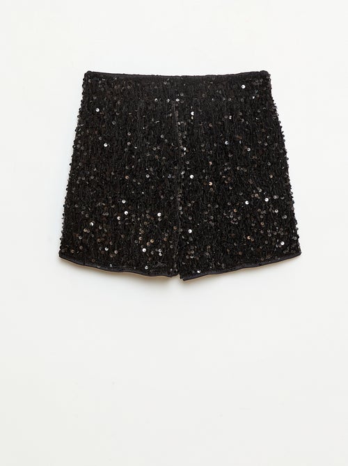 Short de lentejuelas liso - Kiabi