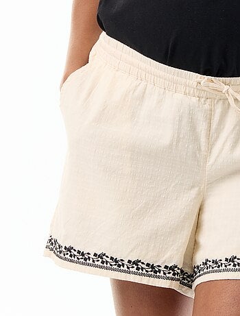 Short de maternidad bordado