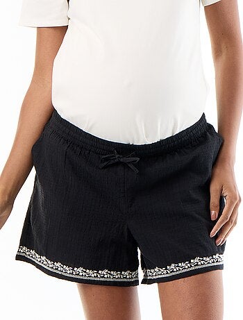Short de maternidad bordado