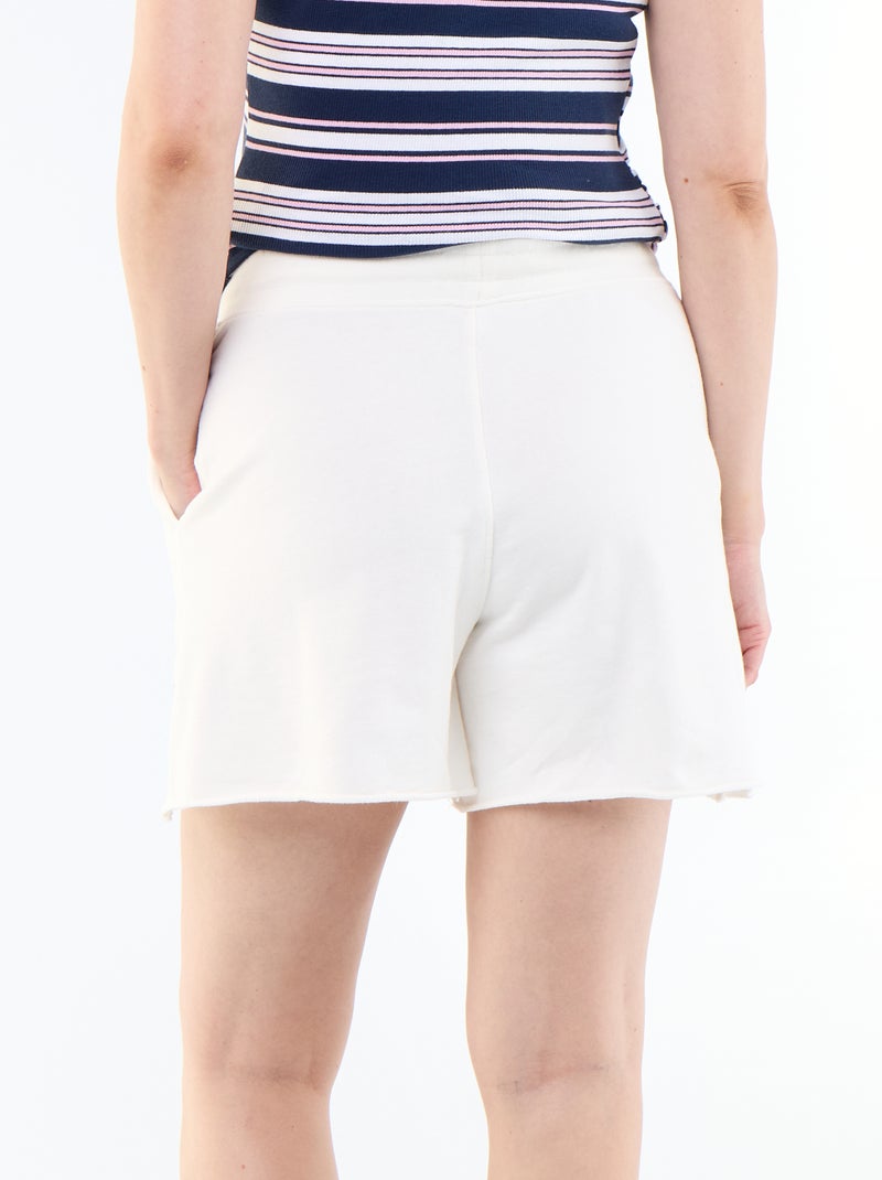 Short de maternidad de felpa francesa Blanco - Kiabi