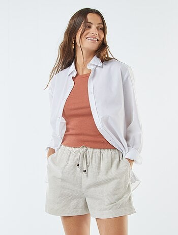 Short de mezcla de lino
