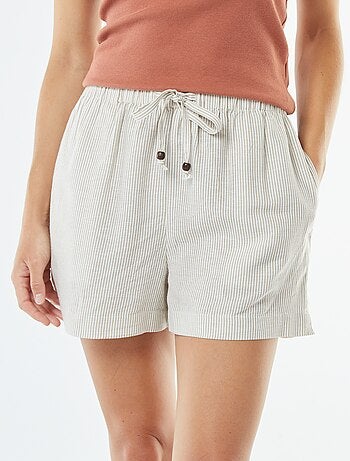 Short de mezcla de lino