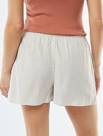 Short de mezcla de lino