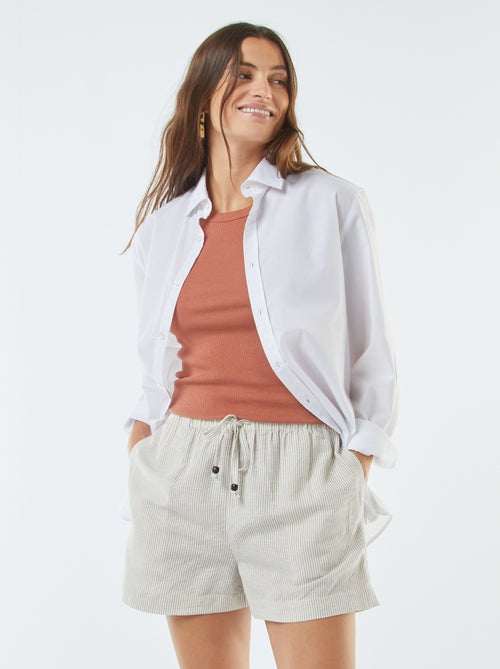 Short de mezcla de lino - Kiabi