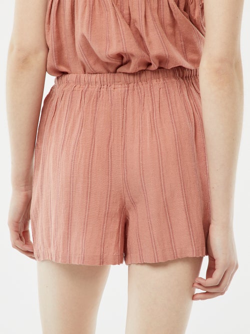 Short de mezcla de lino con 2 bolsillos - Kiabi