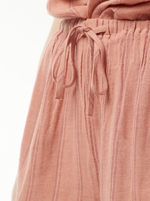 Short de mezcla de lino con 2 bolsillos - Kiabi