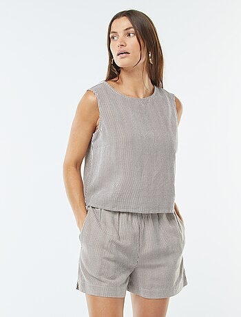 Short de mezcla de lino