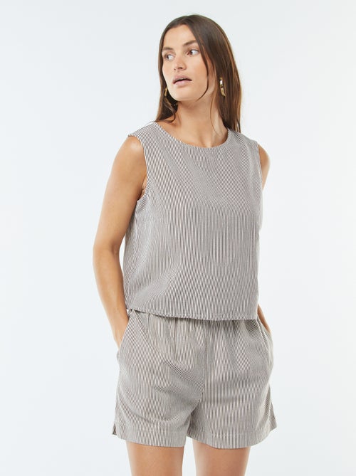 Short de mezcla de lino - Kiabi