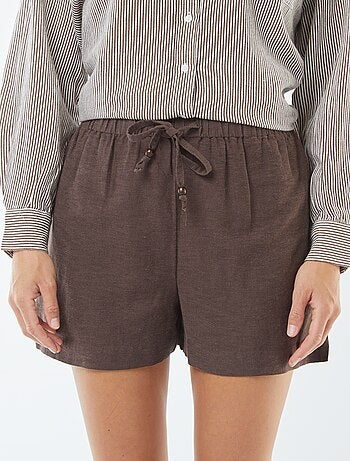 Short de mezcla de lino