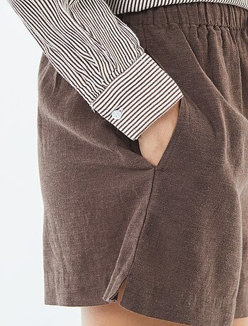 Short de mezcla de lino