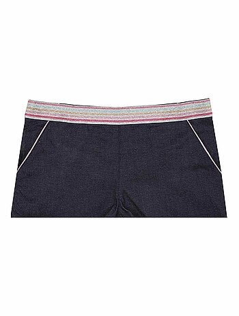 Short de Mezclilla Intertemporada para Niña | Cinturón con Brillos | POUPETTE