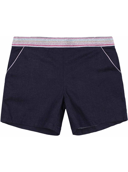 Short de Mezclilla Intertemporada para Niña | Cinturón con Brillos | POUPETTE - Kiabi