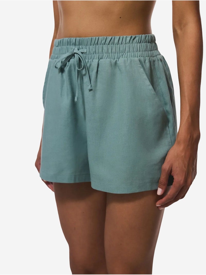 Short de mujer con cintura elástica y tiro medio penti Verde - Kiabi