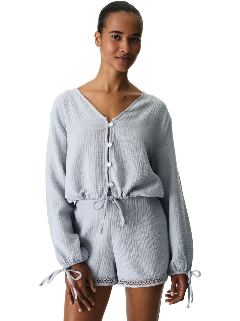 Short de mujer lessi trim penti Gris claro - Kiabi