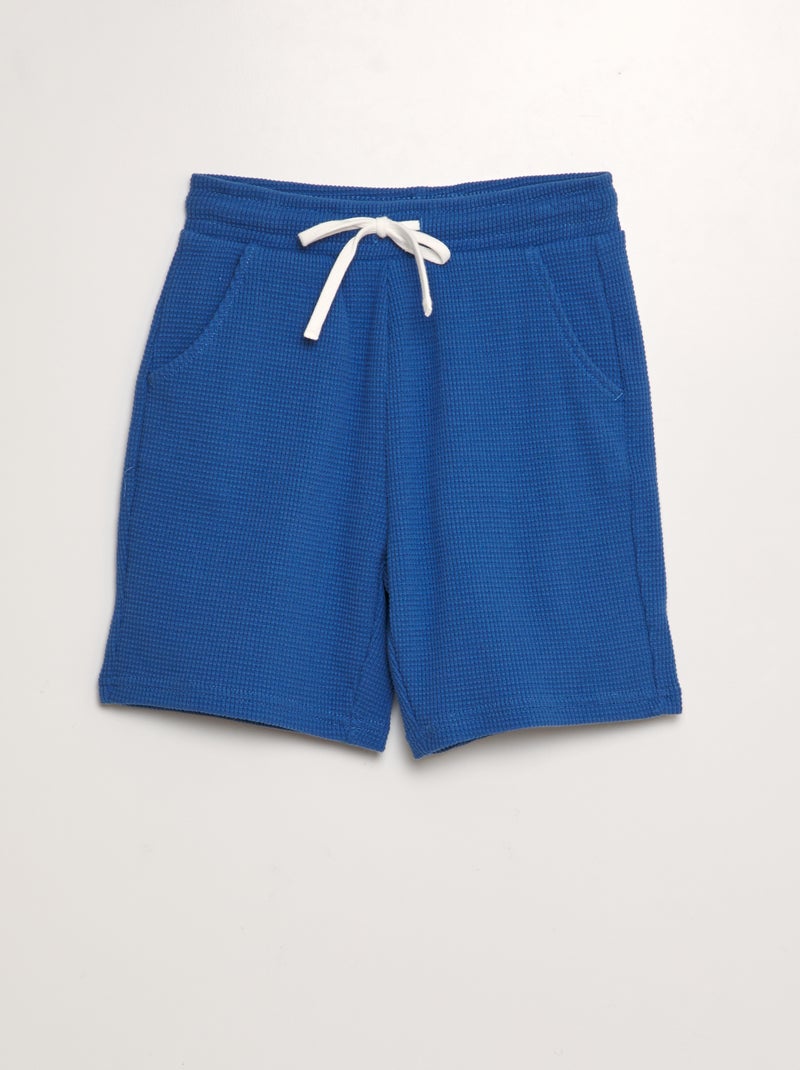 Short de nido de abeja AZUL - Kiabi