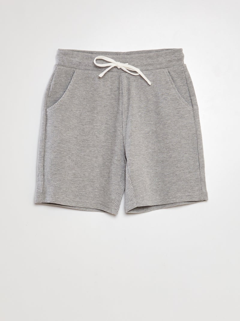 Short de nido de abeja GRIS - Kiabi