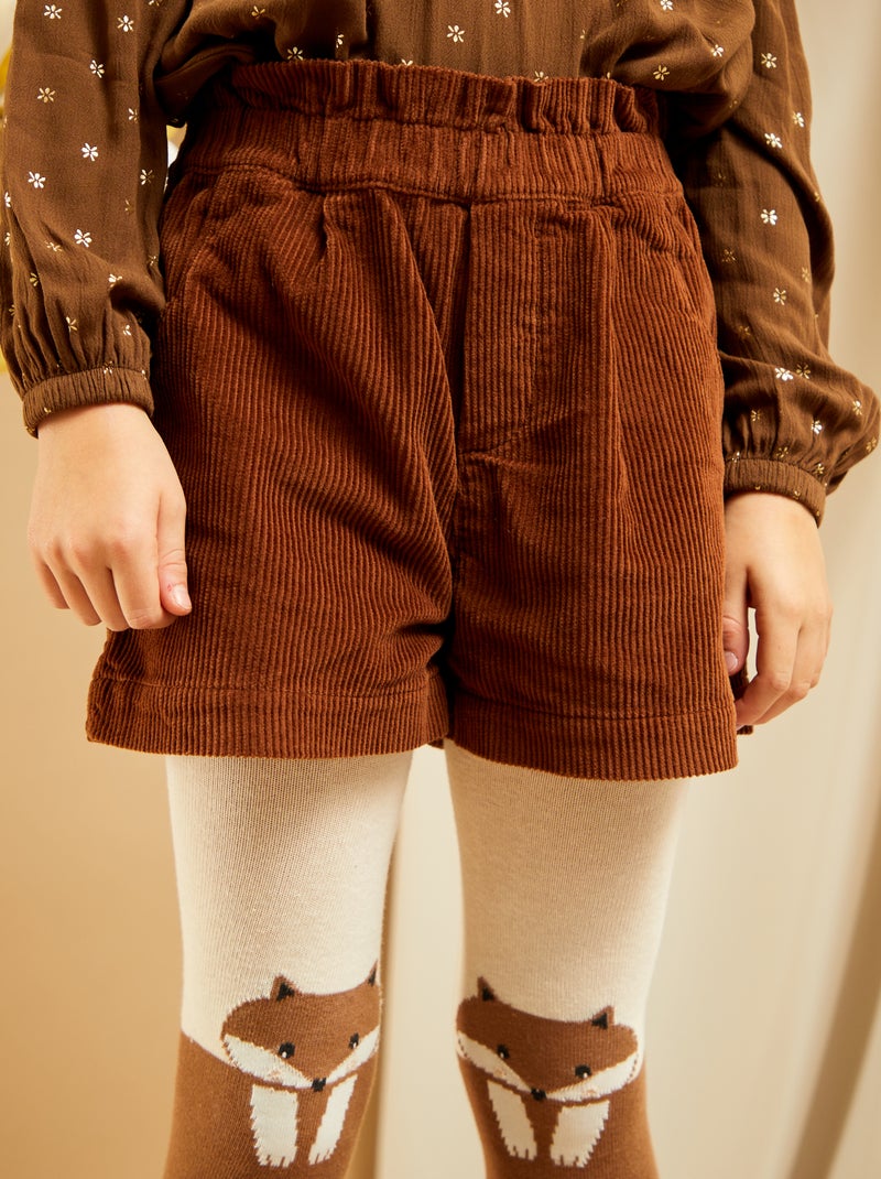 Short de pana - marrón MARRON - Kiabi