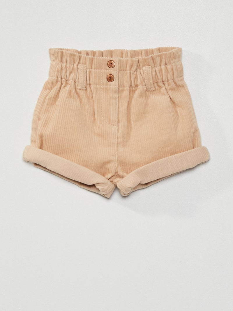 Short de pana BEIGE - Kiabi