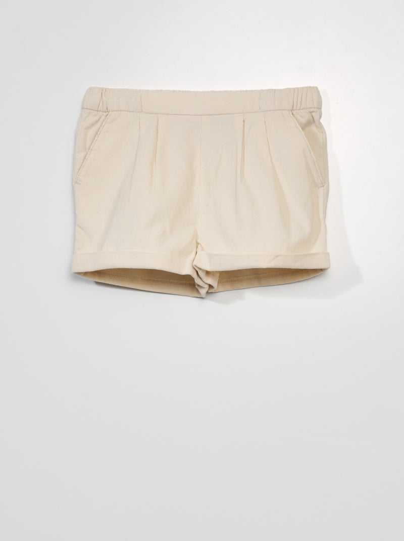 Short de pana BLANCO - Kiabi