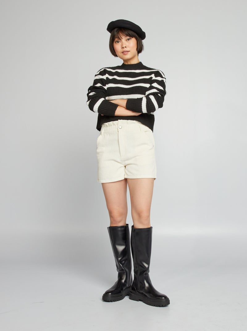 Short de pana BLANCO - Kiabi