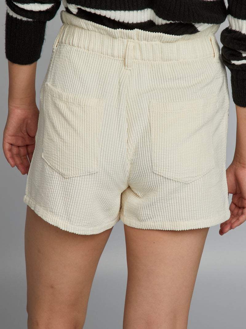 Short de pana BLANCO - Kiabi