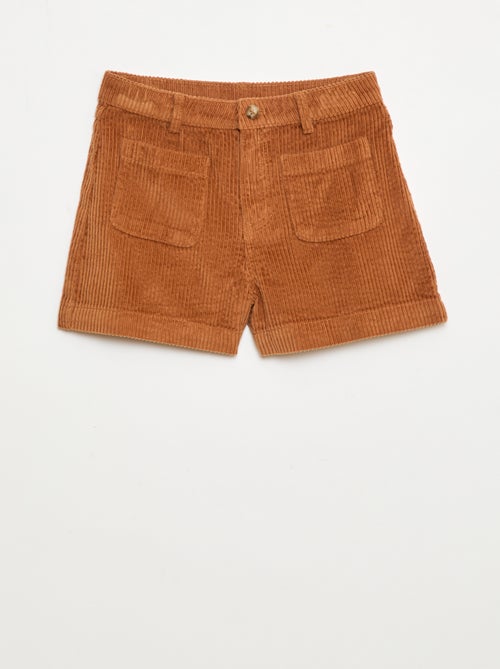 Short de pana con 2 bolsillos de parche - Kiabi