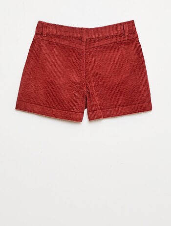 Short de pana con 2 bolsillos de parche