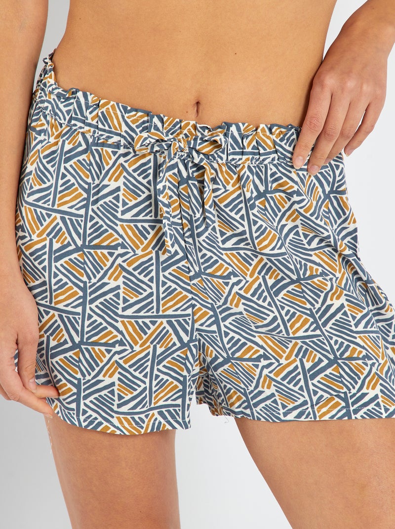 Short de pijama estampado BLANCO - Kiabi