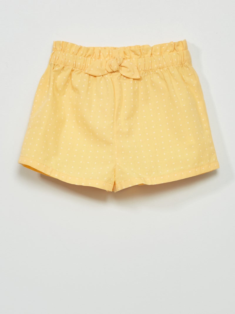 Short de popelina con estampado AMARILLO - Kiabi