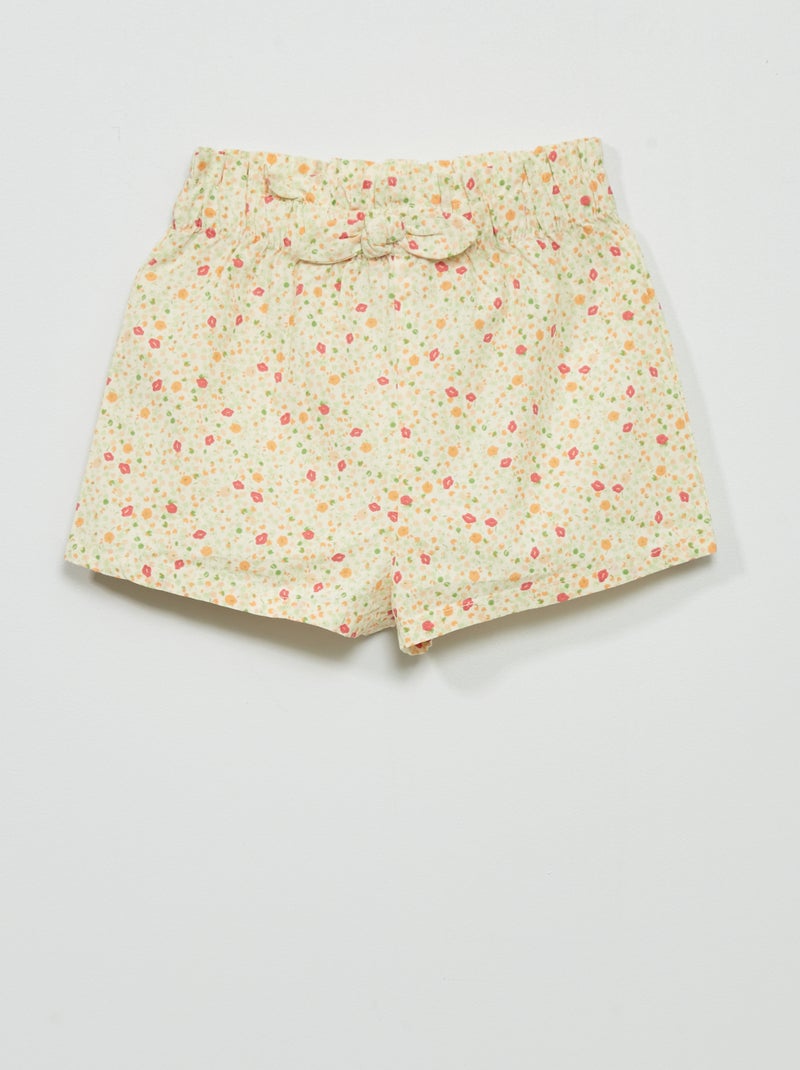 Short de popelina con estampado BLANCO - Kiabi